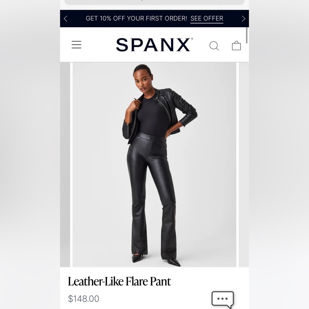 SPANX Leather Like Flare pant